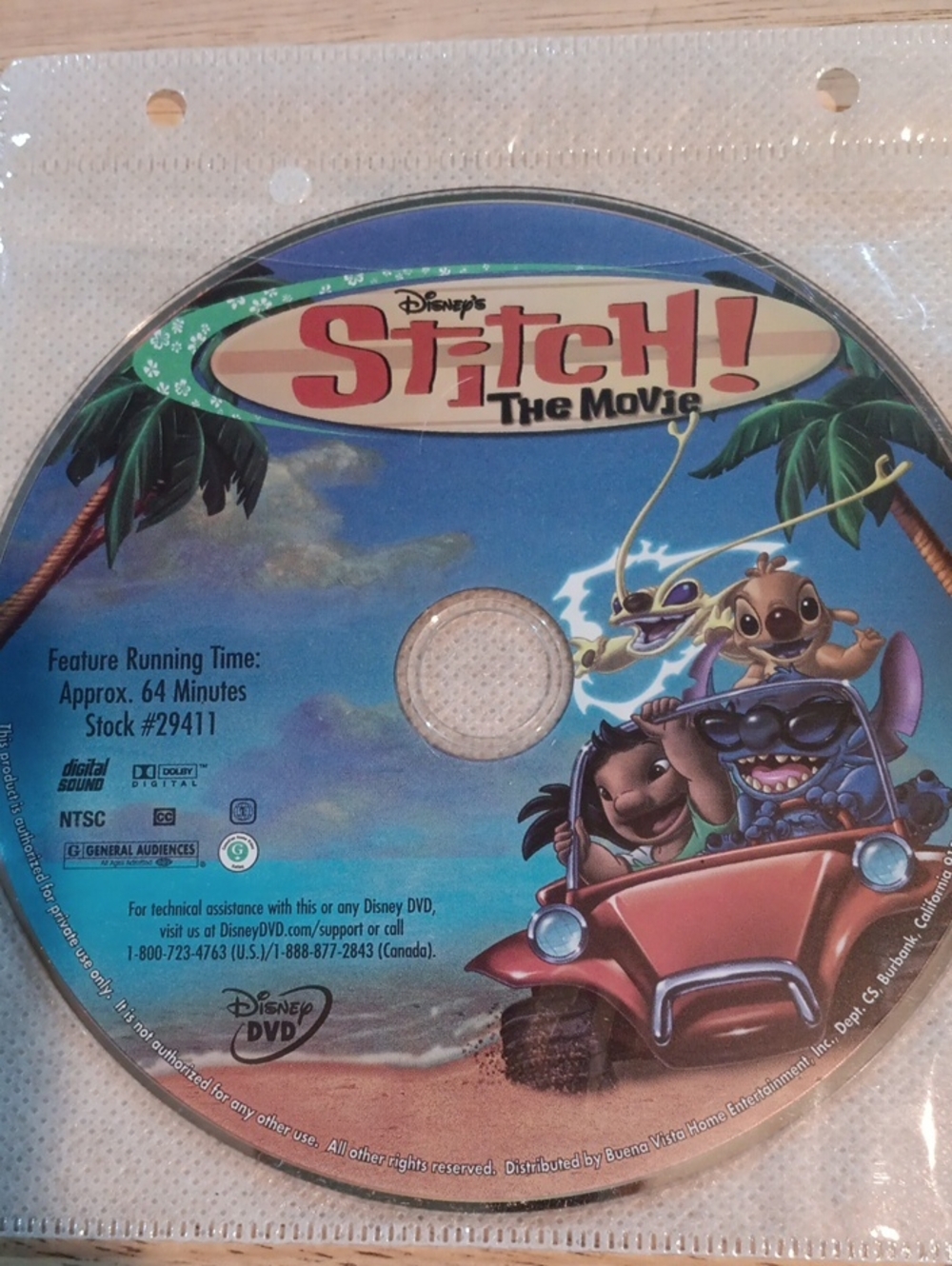 Stitch! The Movie DVD *NO CASE*